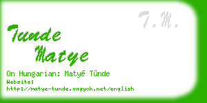 tunde matye business card