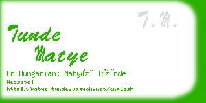 tunde matye business card